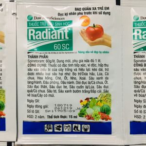 THUỐC TRỪ SÂU, BỌ TRĨ SINH HỌC RADIANT 60SC 15ML