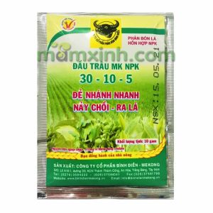Phân Bón Đầu Trâu MK NPK 30-10-5 Gói 10gr Nảy Chồi Ra Lá Đẻ Nhánh Nhanh